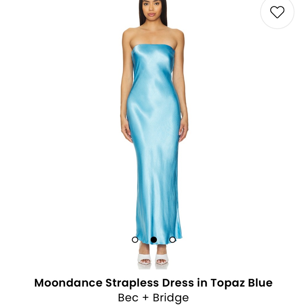 Bec and bridge moonlight strapless dress in cobalt blue (see last two photos)